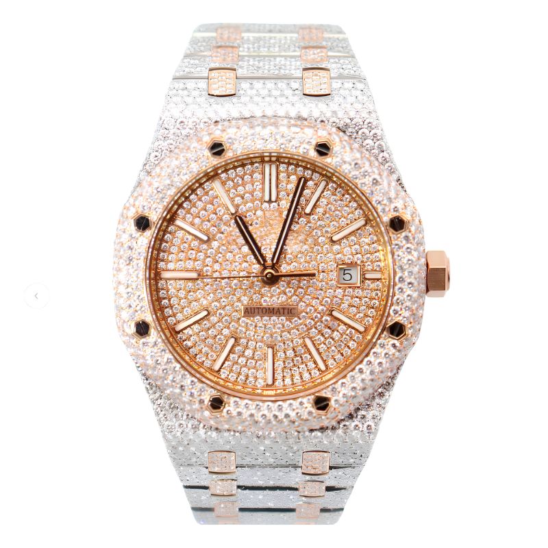 Royal Oak Iced Out Two-Tone 15400SR.OO.1220SR.01